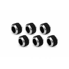 Alphacool Apex Grip 16mm G1/4 HardTube Fitting - Chrome - 6 Pack (14930)