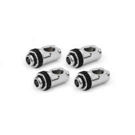 Alphacool Apex Grip 90° G1/4 Rotary Adapter Fitting - Chrome - 4 Pack (14933)