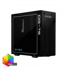 EVGA DG-76 Matte Black Mid-Tower, 2 Sides of Tempered Glass, RGB LED and Control Board, Gaming Case (160-B0-2230-KR)