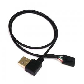 ModMyMods USB 5-Pin Female to USB 2.0 Type-A Male Right-Angle - 50cm (CO407)
