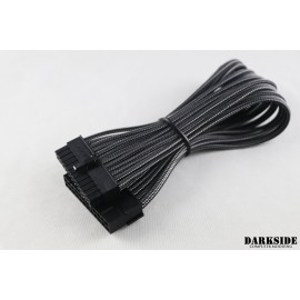 Darkside 24-Pin ATX HSL 12" (30cm) DarkSide Single Braid M/F Cable – Graphite Metallic (DS-0930)