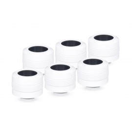 Alphacool Eiszapfen PRO 16mm HardTube Fitting G1/4 - Six Pack - White (17484)
