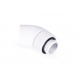 Alphacool Eiszapfen G1/4" 45° Angled Rotatable Adapter Fitting - White (17487)
