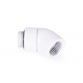 Alphacool Eiszapfen G1/4" 45° Angled Rotatable Adapter Fitting - White (17487)