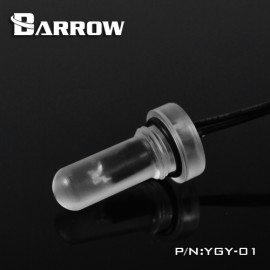 Barrow G1/4 Acrylic Stop Fitting with LED - Green (YGY-01-GREEN)