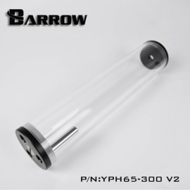 Barrow 300mm Transparent Mutliport Reservoir - Acrylic/Acetal - Black (YPH65-300-V2)
