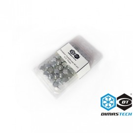DimasTech® ThumbScrews M3 and 6-32 Thread - Meteorite Silver (BT102)