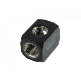 Alphacool G1/4 Round TEE Connection Terminal - Black (17030)