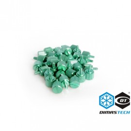 DimasTech® ThumbScrews 6-32 + M3 Thread 40 Pieces Pack - Light Green (BT081)