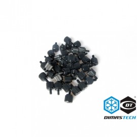 DimasTech® ThumbScrews M3 and 6-32 Thread - Deep Black (BT082)