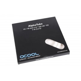 Alphacool Tubing AlphaTube HF 13/10 (3/8"ID) - UV White 1m (3.3ft) Retailbox (17533)