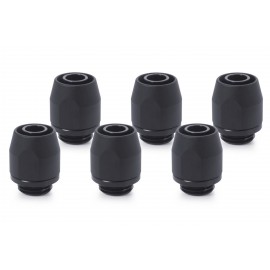 Alphacool HF Compression Fitting TPV - Straight - Black - Metal - Six Pack (17454)