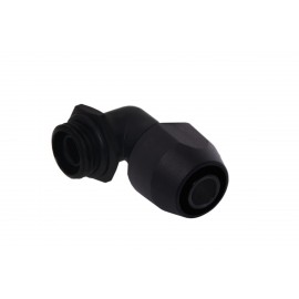 Alphacool HF 12.7/7.6mm 90 Degree Screw-On Sleeve TPV Metal - Black (17455)