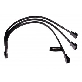 Alphacool Y-Splitter 4-Pin to 3x 4-Pin PWM Cable - 30cm - Black (18680)