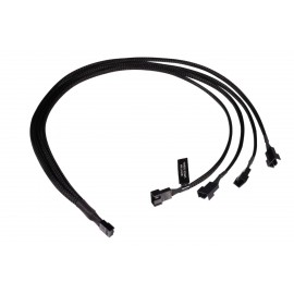 Alphacool Y-Splitter 4-Pin to 4x 4-Pin PWM Cable - 60cm - Black (18684)