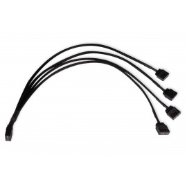 Alphacool Y-Splitter aRGB 3-Pin to 4x 3-Pin Cable - 30cm (18711)