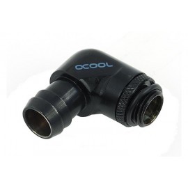 Alphacool G1/4 1/2" (13mm) 90° Revolvable Barbed Fitting with O-Ring - Black (17139)