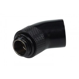 Alphacool G1/4 Revolvable 45° Male to Female Angled Adaptor - Black (17051)
