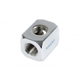 Alphacool G1/4 Round TEE Connection Terminal - Chrome (17029)