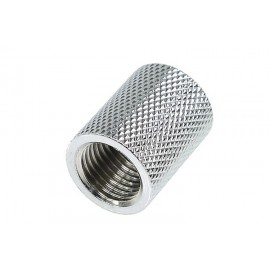 Alphacool G1/4 Bushing Female to Female Extender Fitting - Chrome (17047)