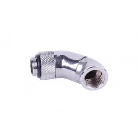 Alphacool G1/4 Double 45° Revolvable Angled Adaptor - Chrome (17059)