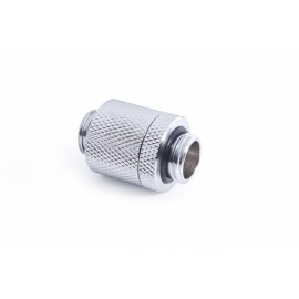 Alphacool ES D-Plug 20mm G1/4 Male to Male Resizable Fitting - Chrome (17585)