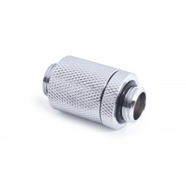 Alphacool ES D-Plug 25.5mm G1/4 Male to Male Resizable Fitting - Chrome (17586)
