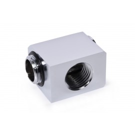 Alphacool Low Profile ES L-Connector Rotary G1/4 OT - G1/4 IT - Chrome (17584)