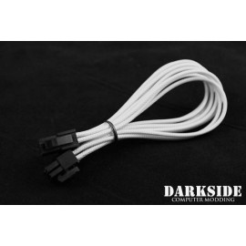 Darkside 4+4 EPS 12" (30cm) HSL Single Braid Extension Cable - White (DS-0524)