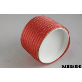 Darkside 6mm (1/4") High Density Cable Sleeving - Opaque Red (DS-0733)