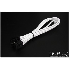Darkside 8-Pin PCI-E 12" (30cm) HSL Single Braid Extension Cable - White (DS-0676)