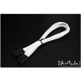 Darkside 6-Pin PCI-E 12" (30cm) HSL Single Braid Extension Cable - White (DS-0070)