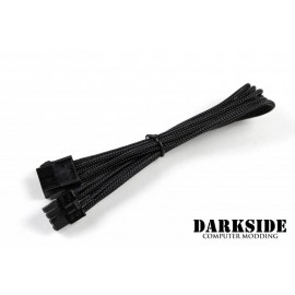 Darkside 8-Pin PCI-E 12" (30cm) HSL Single Braid Extension Cable - Jet Black (DS-0179)