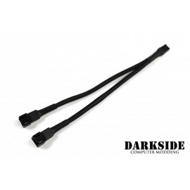 Darkside 3-Pin Dual Fan Power Y-Cable Splitter - Jet Black (DS-0094)