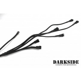 Darkside 3-Pin Triple Push-Pull Radiator Fan Power Y-Cable Splitter (6x Fans) - Jet Black (DS-0100)