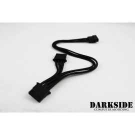 Darkside 2-Way 4-Pin MOLEX Power Y-Cable Splitter - Jet Black (DS-0141)