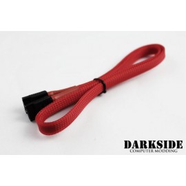 Darkside 60cm (24") SATA 3.0 180° to 180°  Data Cable with Latch - UV Red (DS-0164)