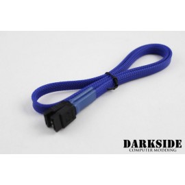 Darkside 60cm (24") SATA 3.0 180° to 180°  Data Cable with Latch - UV Dark Blue (DS-0165)