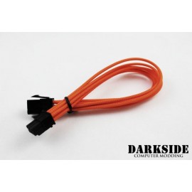 Darkside 6-Pin PCI-E 12" (30cm) HSL Single Braid Extension Cable - Orange UV (DS-0235)