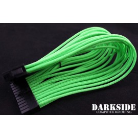 Darkside 24-Pin ATX 12" (30cm) HSL Single Braid Extension Cable - Green UV (DS-0239)