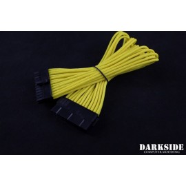 Darkside 24-Pin ATX 12" (30cm) HSL Single Braid Extension Cable - Yellow II UV (DS-0434)