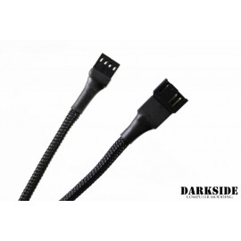 Darkside 4-Pin 50cm (19.5") M/F PWM Fan Sleeved Cable - Jet Black (DS-0520)