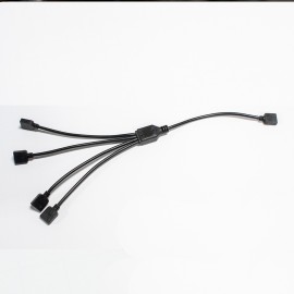 ModMyMods 3-Pin Female Addressable RGB LED Strip 4-Way Splitter Cable - Black (MOD-0284)