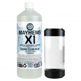 Mayhems - PC Coolant - X1 Premix - Eco Friendly Series - UV Fluorescent | 1 Liter - Ozone Clear Blue (MX1UVCB1LTR)