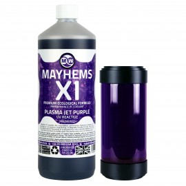 Mayhems - PC Coolant - X1 Premix - Eco Friendly Series - UV Fluorescent | 1 Liter - Plasma Jet Purple (MX1UVPP1LTR)