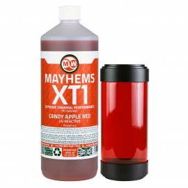 Mayhems - PC Coolant - XT1 Premix - Thermal Performance Series - UV Fluorescent | 1 Liter - Candy Apple Red (MXTP1LRE)