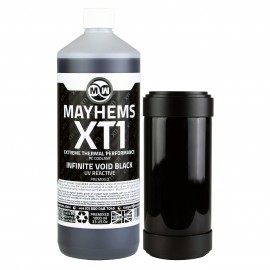 Mayhems - PC Coolant - XT1 Premix - Thermal Performance Series - UV Fluorescent | 1 Liter - Infinite Void Black (MXTP1LBK)