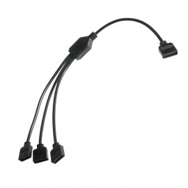 ModMyMods 5-Pin Female RGBW LED Strip 3-Way Splitter Cable - Black (MOD-0258)