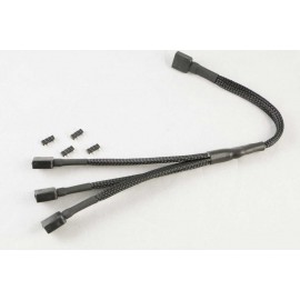Darkside 5v 3-Pin D-RGB 3-Way Splitter Cable – Jet Black Sleeved (DS-1038)