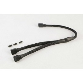 Darkside 12v 4-Pin RGB 2-Way Splitter Cable – Jet Black Sleeved (DS-1036)